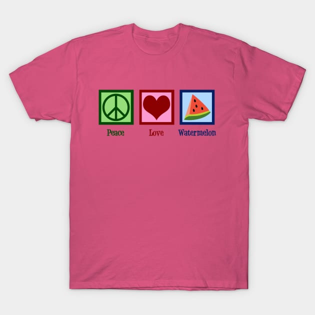 Peace Love Watermelon T-Shirt by epiclovedesigns